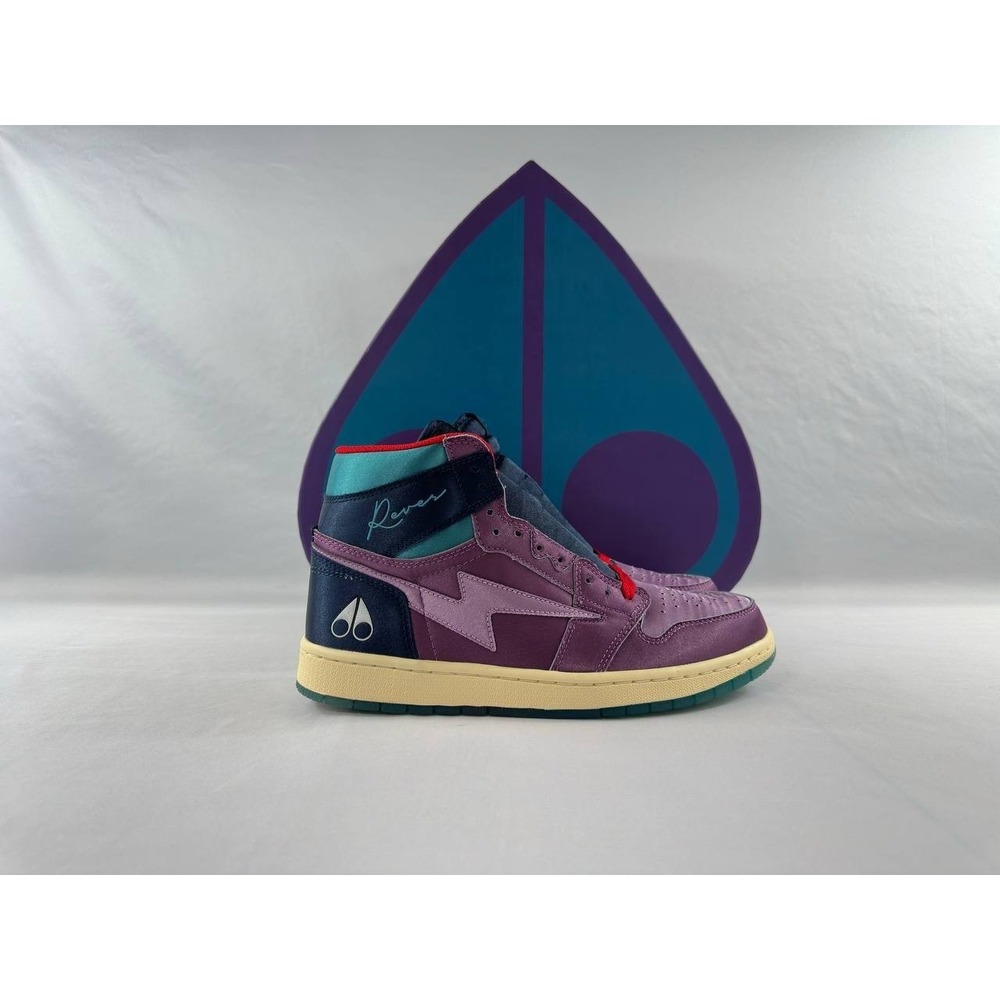 Kool Kiy x Moose Knuckles Reves Paris Sport Hi 85 Purple Sneakers Size 10